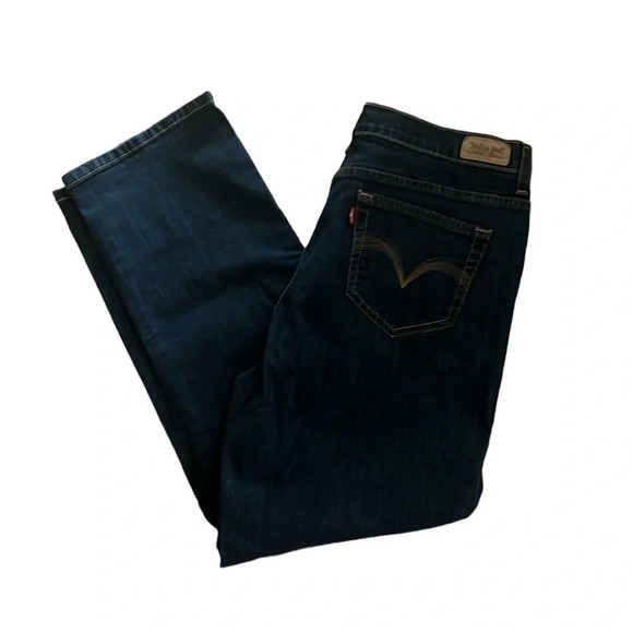 Levi's Womens Perfectly Shaping 512 Boot Cut Jeans Blue Stretch Pockets Size 32 - Picture 1 of 11